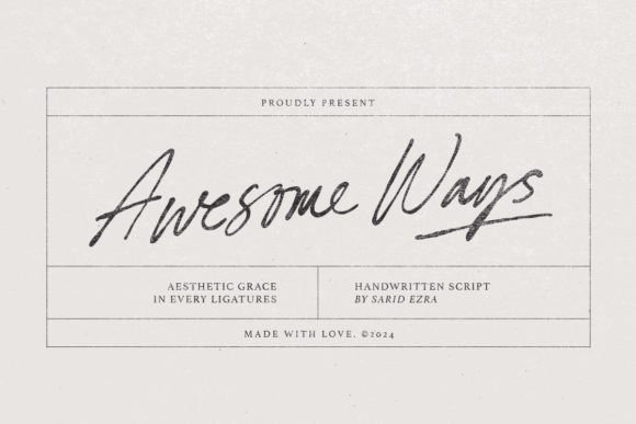 Awesome Ways: A Handwritten Font for Creative Expression