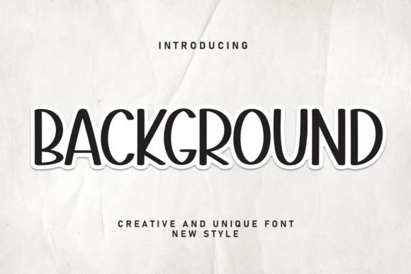 Background Font