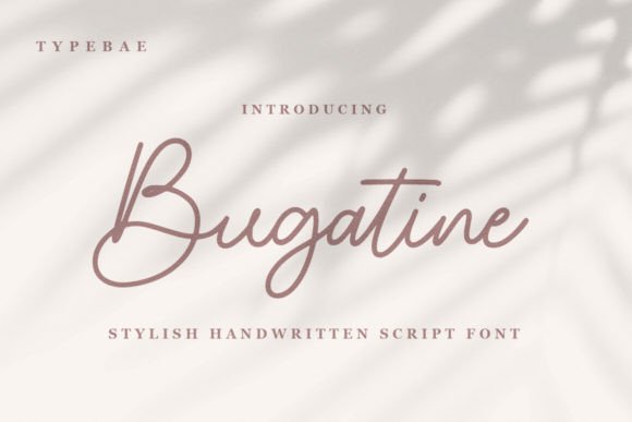 Discover the Beauty of Bugatine: A Handwritten Monoline Signature Script Font