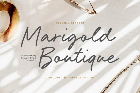 Marigold Boutique: A Handwritten Font with Modern Elegance